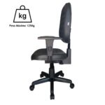 Cadeira Diretorzinha Back System Costurado C/ Braços Reguláveis – Cor Preto 32996 MÓVEIS JINFLEX Diretorzinha 10