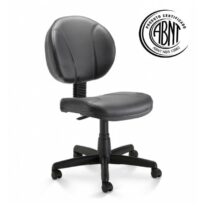 Cadeira Executiva PLUS COSTURADA s/ Braços – CORINO – COR PRETO 32979 MÓVEIS JINFLEX Executiva