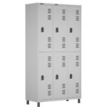 Roupeiro LOCKER de Aço c/ 06 PORTAS GRANDES – 1,90×0,96×0,40m – CZ/CZ – W3 – 11014 MÓVEIS JINFLEX Roupeiro de Aço 5