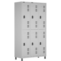 Roupeiro LOCKER de Aço c/ 06 PORTAS GRANDES – 1,90×0,96×0,40m – CZ/CZ – W3 – 11014 MÓVEIS JINFLEX Roupeiro de Aço