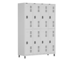 Roupeiro LOCKER de Aço c/ 08 PORTAS GRANDES – 1,90×1,28×0,40m – CZ/CZ – W3 – 11015 MÓVEIS JINFLEX Roupeiro de Aço