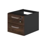 Mesa Escritório 1,50×0,60m – C/ 02 Gavetas MARSALA / PRETO – 23473 MÓVEIS JINFLEX Linha 30 mm 11