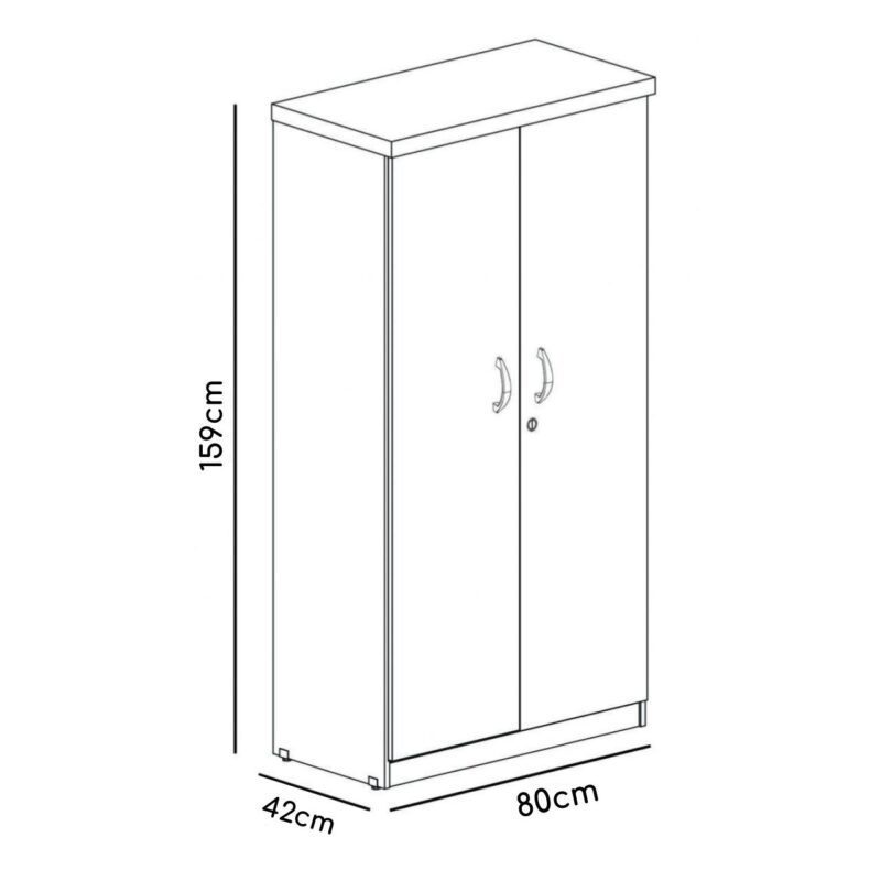 Armário Alto Fechado com 02 Portas – 1,59X0,80X0,42m – PMD – AZUL/CZ – 44102 MÓVEIS JINFLEX JOB 15 mm 4