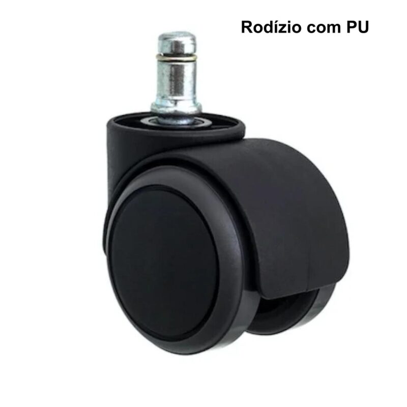 Rodízios para Cadeira com “PU” – Preto – 87705 MÓVEIS JINFLEX Acessórios para Cadeiras 2