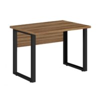 Mesa Escritório PÉ QUADRO – 1,20×0,60m – S/ Gavetas – NOGAL SEVILHA/PRETO – 24469 MÓVEIS JINFLEX Linha 40 mm 2