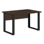 Mesa Escritório PÉ QUADRO 1,50×0,60m – S/ Gavetas – MARSALA/PRETO – 25472 MÓVEIS JINFLEX Linha 30 mm 5