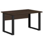 Mesa Escritório PÉ QUADRO 1,70×0,70m -S/ Gavetas – MARSALA/PRETO – 25474 MÓVEIS JINFLEX Linha 30 mm 5