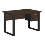 Mesa Escritório PÉ QUADRO – 1,20×0,60m – C/ Gavetas – MARSALA/PRETO – 25471 MÓVEIS JINFLEX Linha 30 mm 7