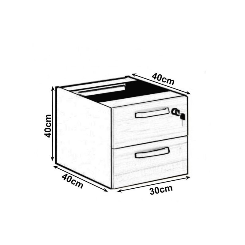 Mesa em L (Mesa 1,50m + Mesa Auxiliar) – C/ Gavetas MARSALA/PRETO – 25477 MÓVEIS JINFLEX Linha 30 mm 8