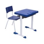 Kit Escolar Individual AZUL – (Mesa e Cadeira) – JUVENIL 06 a 09 Anos 40999 MÓVEIS JINFLEX Conjunto Escolar 8