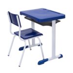 Kit Escolar Individual AZUL – (Mesa e Cadeira) – JUVENIL 06 a 09 Anos 40999 MÓVEIS JINFLEX Conjunto Escolar 9