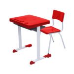 Kit Escolar Individual – (Mesa e Cadeira) – INFANTIL 03 a 06 Anos COR VERMELHO – 41090 MÓVEIS JINFLEX Conjunto Escolar 7