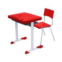 Kit Escolar Individual – (Mesa e Cadeira) – INFANTIL 03 a 06 Anos COR VERMELHO – 41090 MÓVEIS JINFLEX Conjunto Escolar