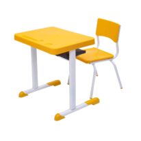 Kit Escolar Individual – (Mesa e Cadeira) – INFANTIL 03 a 06 Anos COR AMARELO – 41087 MÓVEIS JINFLEX Infantil