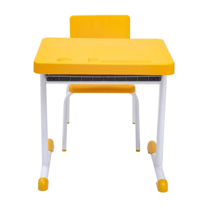 Kit Escolar Individual – (Mesa e Cadeira) – JUVENIL 06 a 09 Anos COR AMARELO – 41083 MÓVEIS JINFLEX Conjunto Escolar 3