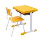 Kit Escolar Individual – (Mesa e Cadeira) – JUVENIL 06 a 09 Anos COR AMARELO – 41083 MÓVEIS JINFLEX Conjunto Escolar 9