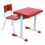 Kit Escolar Individual – (Mesa e Cadeira) – INFANTIL 03 a 06 Anos COR VERMELHO – 41090 MÓVEIS JINFLEX Conjunto Escolar 10