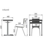 Kit Escolar Individual VERDE Mesa e Cadeira INFANTIL 03 a 06 Anos COR VERDE – 41088 MÓVEIS JINFLEX Infantil 11