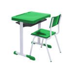 Kit Escolar Individual VERDE – (Mesa e Cadeira) – JUVENIL 06 a 09 Anos COR VERDE – 41084 MÓVEIS JINFLEX Conjunto Escolar 9