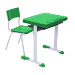 Kit Escolar Individual VERDE – (Mesa e Cadeira) – JUVENIL 06 a 09 Anos COR VERDE – 41084 MÓVEIS JINFLEX Conjunto Escolar 8