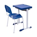 Kit Escolar Individual AZUL – (Mesa e Cadeira) – ADULTO – – COR AZUL – 40081 MÓVEIS JINFLEX Conjunto Escolar 9