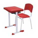 Kit Escolar Individual VERMELHO – (Mesa e Cadeira) – ADULTO – – COR VERMELHO – 40082 MÓVEIS JINFLEX Adulto 6