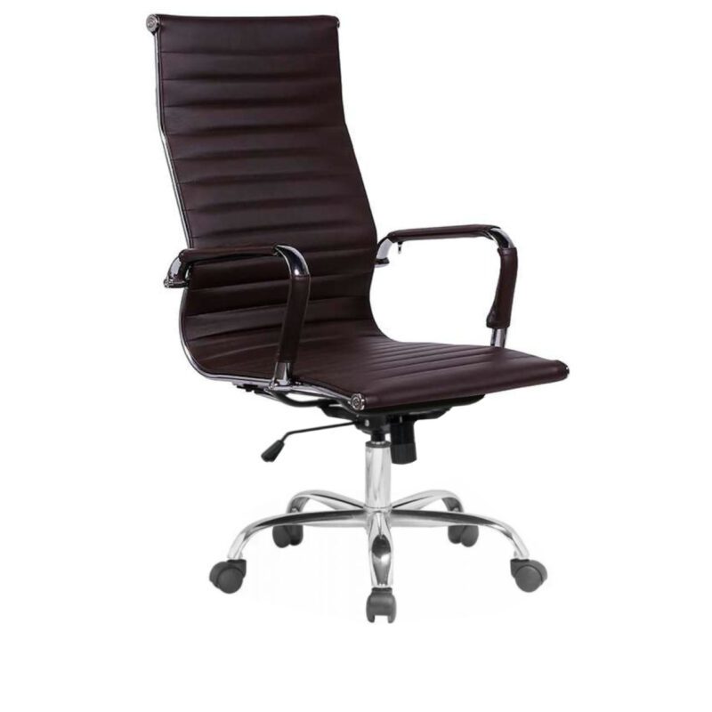 Cadeira Presidente Charles Eames Esteirinha – MARROM CAFÉ 32895 MÓVEIS JINFLEX Presidente 2