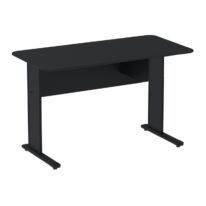 Mesa Escritório 1,50×0,60m s/ Gavetas – Cor Preto 44092 MÓVEIS JINFLEX JOB 15 mm