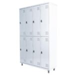 Armário Roupeiro de Aço c/ 08 Portas GRANDES – 1,95×1,22×0,40m – SA – CZ/CZ – 14003 MÓVEIS JINFLEX Roupeiro de Aço 10