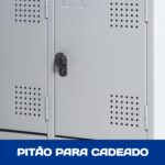 Armário Roupeiro de Aço c/ 06 Portas GRANDES – 1,95×0,92×0,40m – SA – CZ/CZ – 14009 MÓVEIS JINFLEX Roupeiro de Aço 9