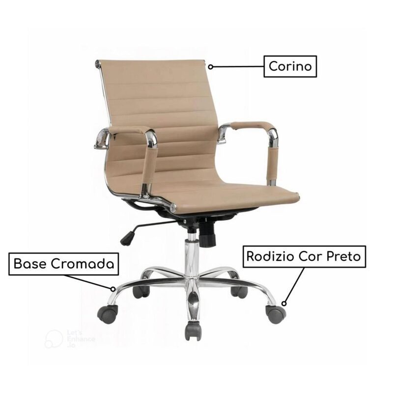 Cadeira DIRETOR Charles Eames Esteirinha FENDI – 32890 MÓVEIS JINFLEX Presidente 3