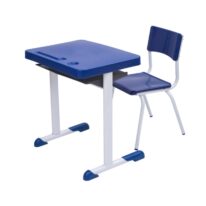 Kit Escolar Individual AZUL – (Mesa e Cadeira) – INFANTIL 03 a 06 Anos 41089 MÓVEIS JINFLEX Infantil