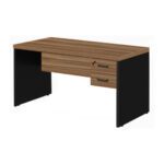 Mesa de Escritório com Gavetas 1,20×0,60m NOGAL SEVILHA/PRETO – 21471 MÓVEIS JINFLEX Linha 40 mm 9