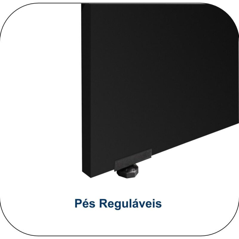 Mesa Escritório PÉ PAINEL – 1,35×0,60m – C/ Gavetas – MARSALA/PRETO – 25421 MÓVEIS JINFLEX Linha 30 mm 4