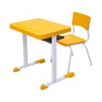 Kit Escolar Individual – (Mesa e Cadeira) – JUVENIL 06 a 09 Anos COR AMARELO – 41083 MÓVEIS JINFLEX Conjunto Escolar 7