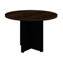 Mesa de Reunião Redonda -1,10×1,10×0,73m – MARSALA / PRETO – 51011 MÓVEIS JINFLEX Linha 30 mm