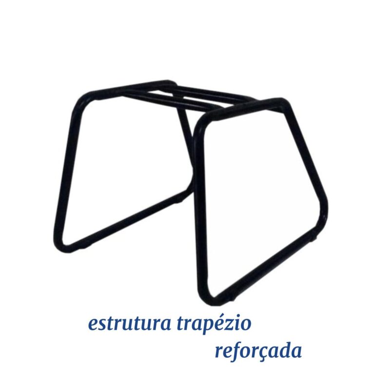 Cadeira Executiva COSTURADA Base Trapézio Cor Preta – 31031 MÓVEIS JINFLEX Cadeiras Fixas 6