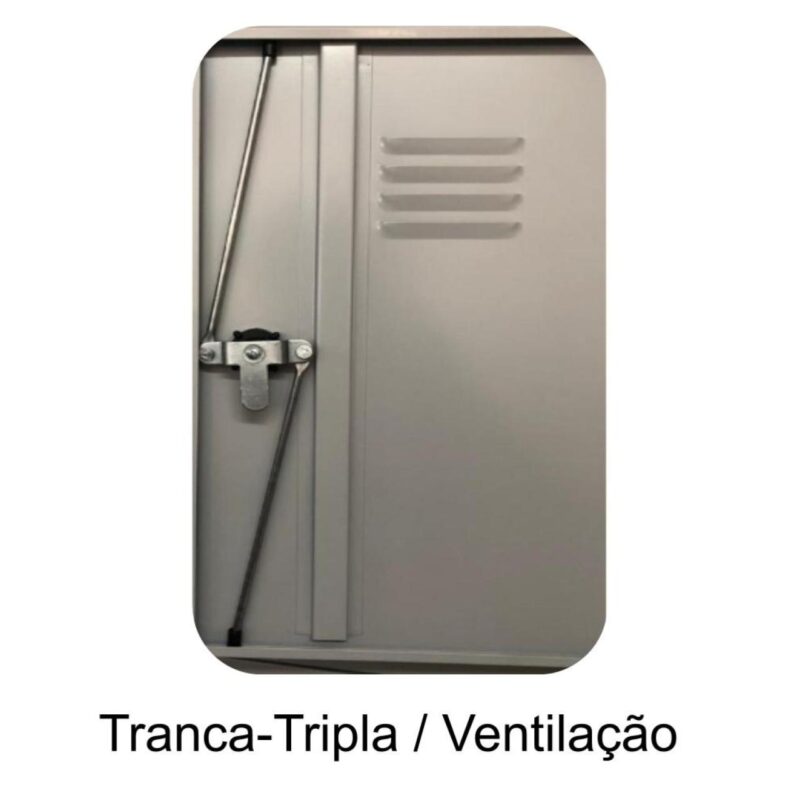 Armário Roupeiro de Aço com 02 PORTAS GRANDES – 1,93×0,34×0,40m – CZ/CZ – PANDIN – 10001 MÓVEIS JINFLEX Roupeiro de Aço 7