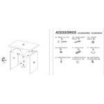 Mesa de Escritório 1,70×0,70m – 02 Gavetas NOGAL SEVILHA/PRETO – 21475 MÓVEIS JINFLEX Linha 40 mm 13