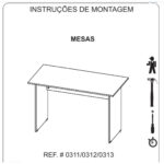 Mesa de Escritório 1,70×0,70m – 02 Gavetas NOGAL SEVILHA/PRETO – 21475 MÓVEIS JINFLEX Linha 40 mm 12