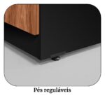 Arquivo 04 Gavetas Pasta Suspensa – 1,28×0,46×0,45m NOGAL SEVILHA/PRETO – 21410 MÓVEIS JINFLEX Linha 40 mm 9