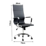 Cadeira Presidente Charles Eames Esteirinha – COR PRETA – 32997 MÓVEIS JINFLEX Presidente 7