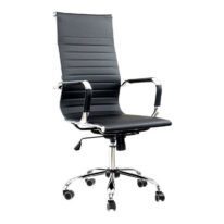 Cadeira Presidente Charles Eames Esteirinha – COR PRETA – 32997 MÓVEIS JINFLEX Presidente