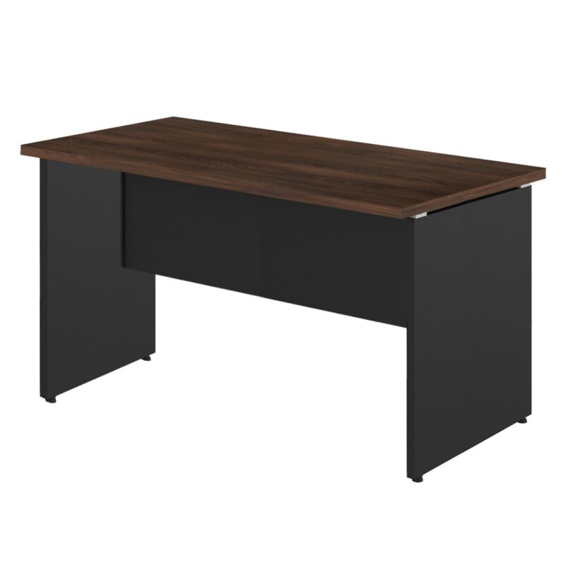 Mesa Escritório 1,70×0,60m – S/ Gavetas MARSALA / PRETO – 23474 MÓVEIS JINFLEX Linha 30 mm 2