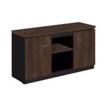 Armário Baixo Credenza – 1,35×0,72X0,45m MARSALA / PRETO – 51010 MÓVEIS JINFLEX Linha 30 mm