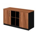 Armário Baixo GOLD Credenza ESPECIAL – 1,60×0,72×0,45m NOGALSEVILHA / PRETO – 23502 MÓVEIS JINFLEX Linha 40 mm 7