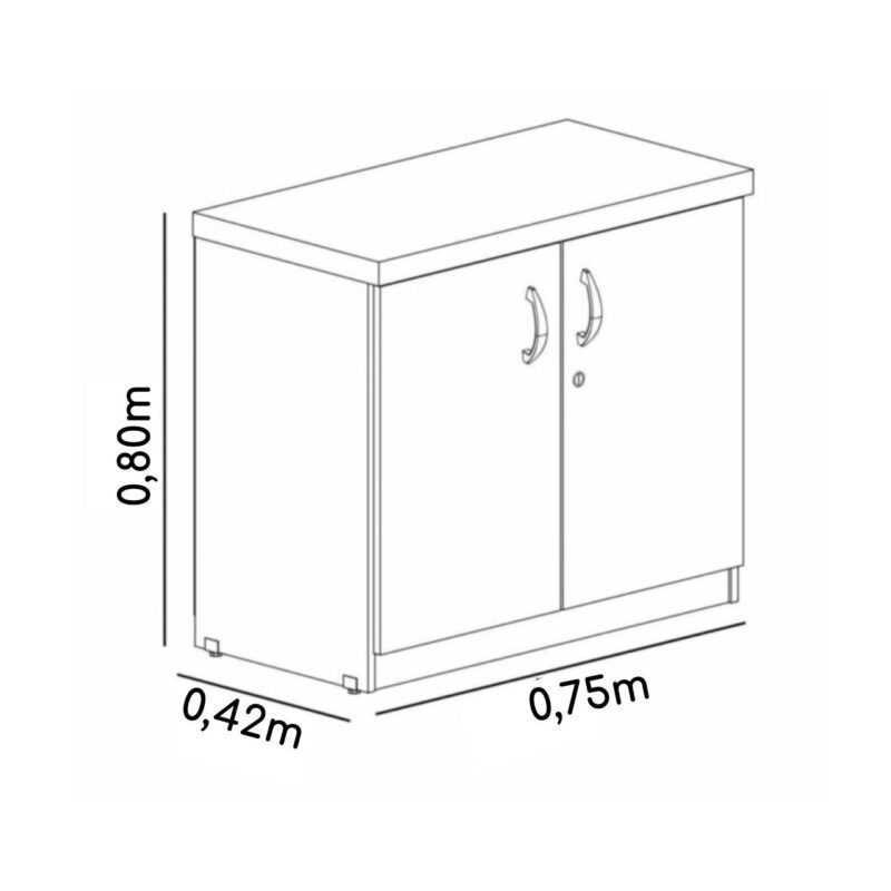 Armário Baixo com 02 Portas – 0,80×0,42×0,75m – PMD – AZU/CZ – 44103 MÓVEIS JINFLEX JOB 15 mm 3