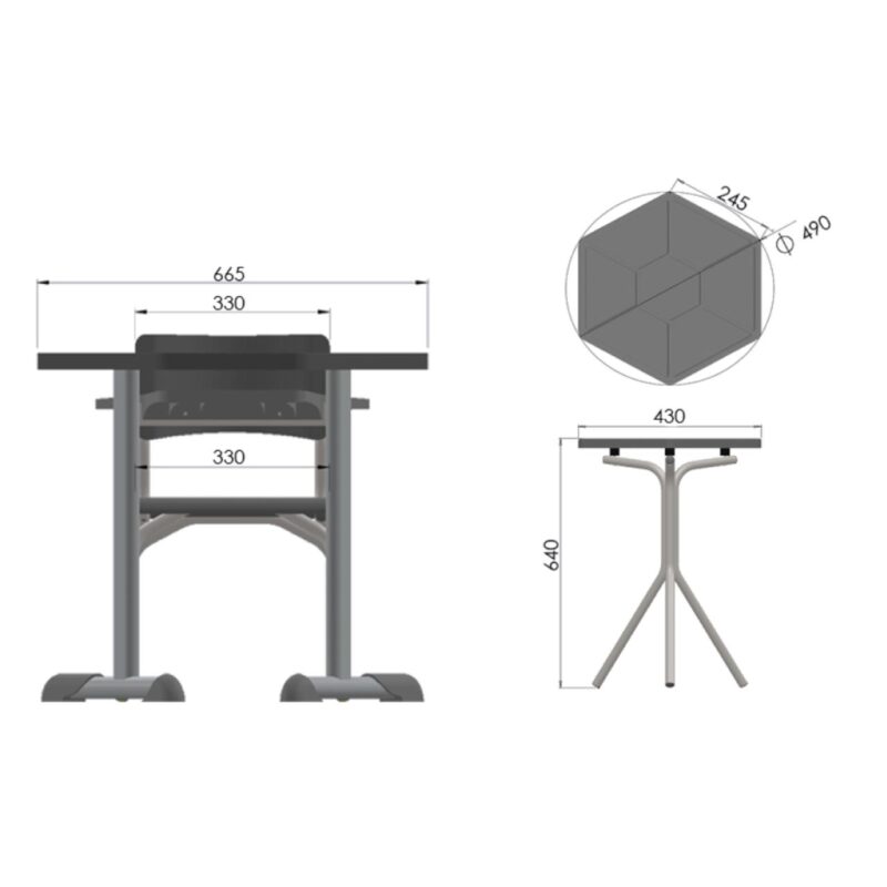 Conjunto HEXAGONAL Mesas e Cadeiras – 06 A 09 anos – INFANTO JUVENIL 42000 MÓVEIS JINFLEX Conjunto Escolar 7