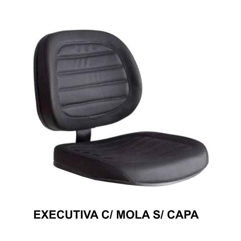 A/E Executiva COSTURADO c/ MOLA s/ CAPA- Corino Preto – PMD – 42118 MÓVEIS JINFLEX Executiva 2