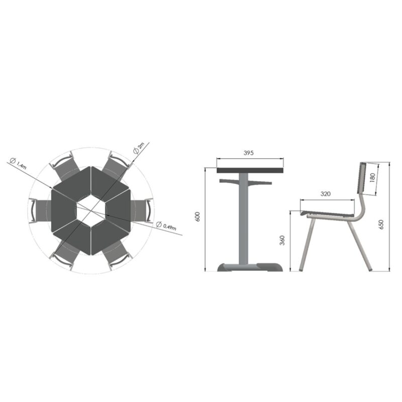 Conjunto HEXAGONAL Mesas e Cadeiras – 02 A 06 anos – INFANTIL 41098 MÓVEIS JINFLEX Infantil 6